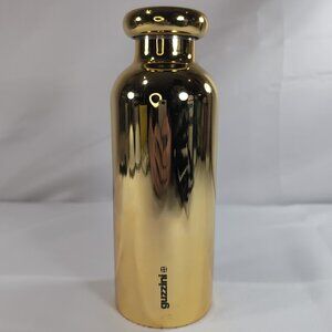 Guzzini Gold Metal Water Bottle Travel 12h Hot 24h Cold 500ml Thermo Reuseable
